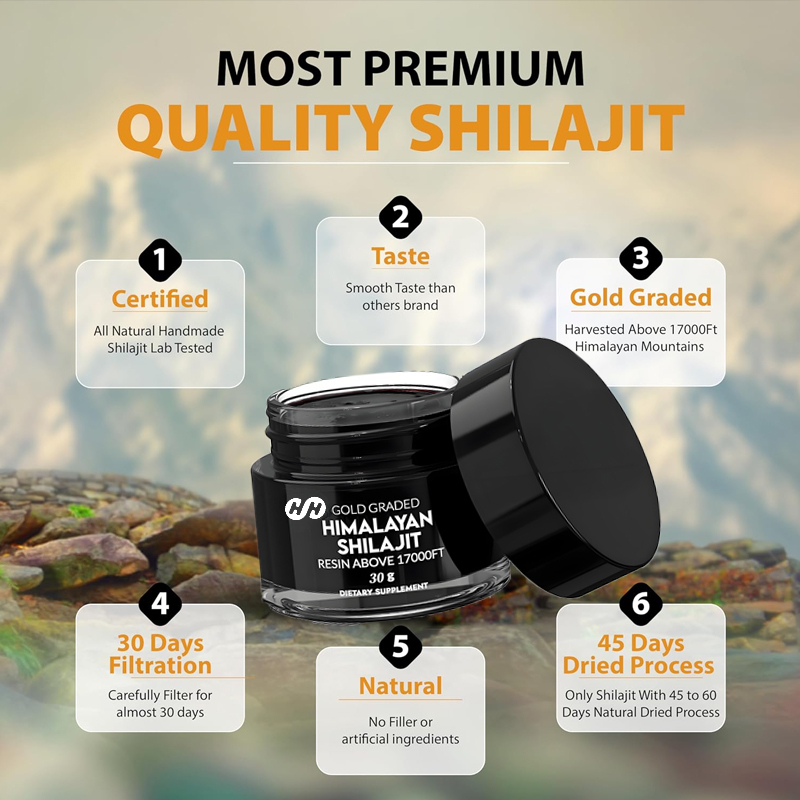 Shilajit Resin Pure - Resina de Shilajit Pura del Himalaya,
