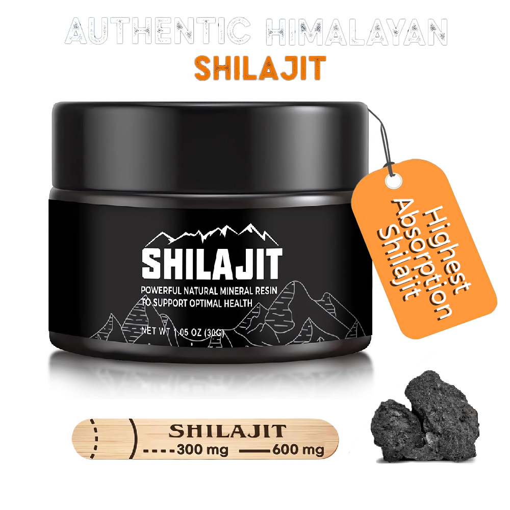 Shilajit Resin Pure - Auténtica resina Shilajit del Himalaya: resina