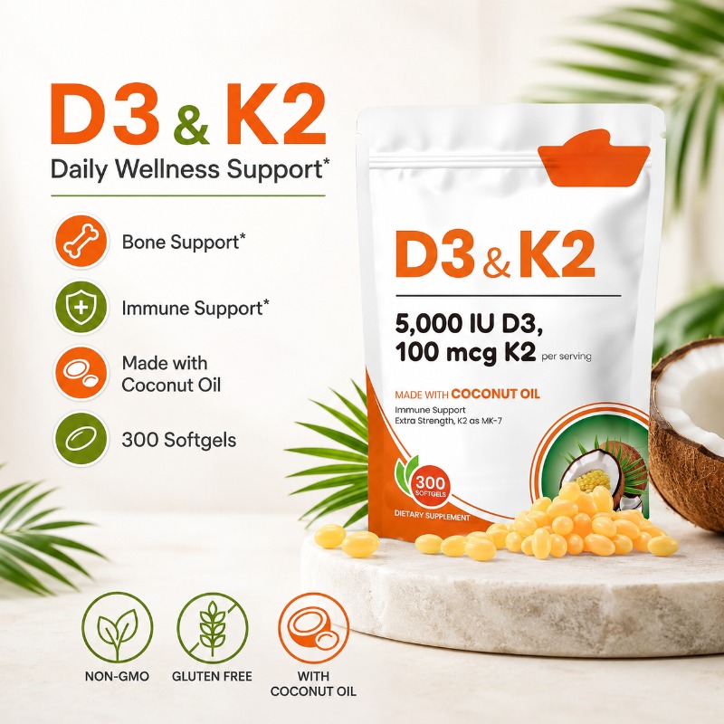 Vitamin D3 K2 Drop - Cápsulas Blandas de Vitamina D3 K2