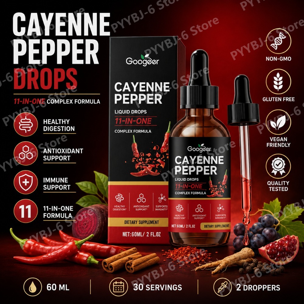 Vitamin D3 K2 Drop - Gotas Líquidas de Pimienta Cayena Googeer