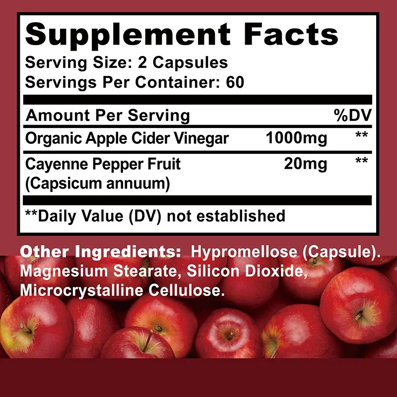 Vinagre de sidra de manzana: g - Apple Cider Vinegar Pill reseña y precio