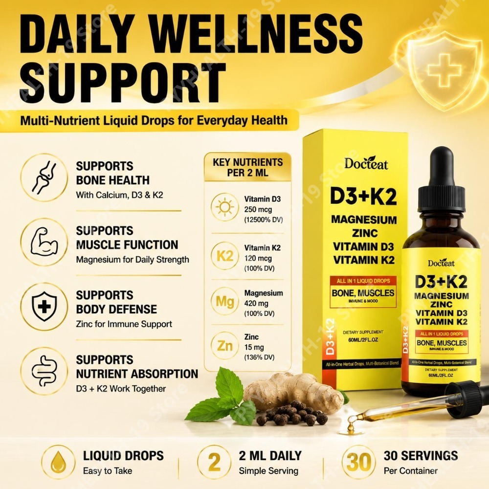 Gotas Líquidas Docteat D3+K2 c - Vitamin D3 K2 Drop reseña y precio