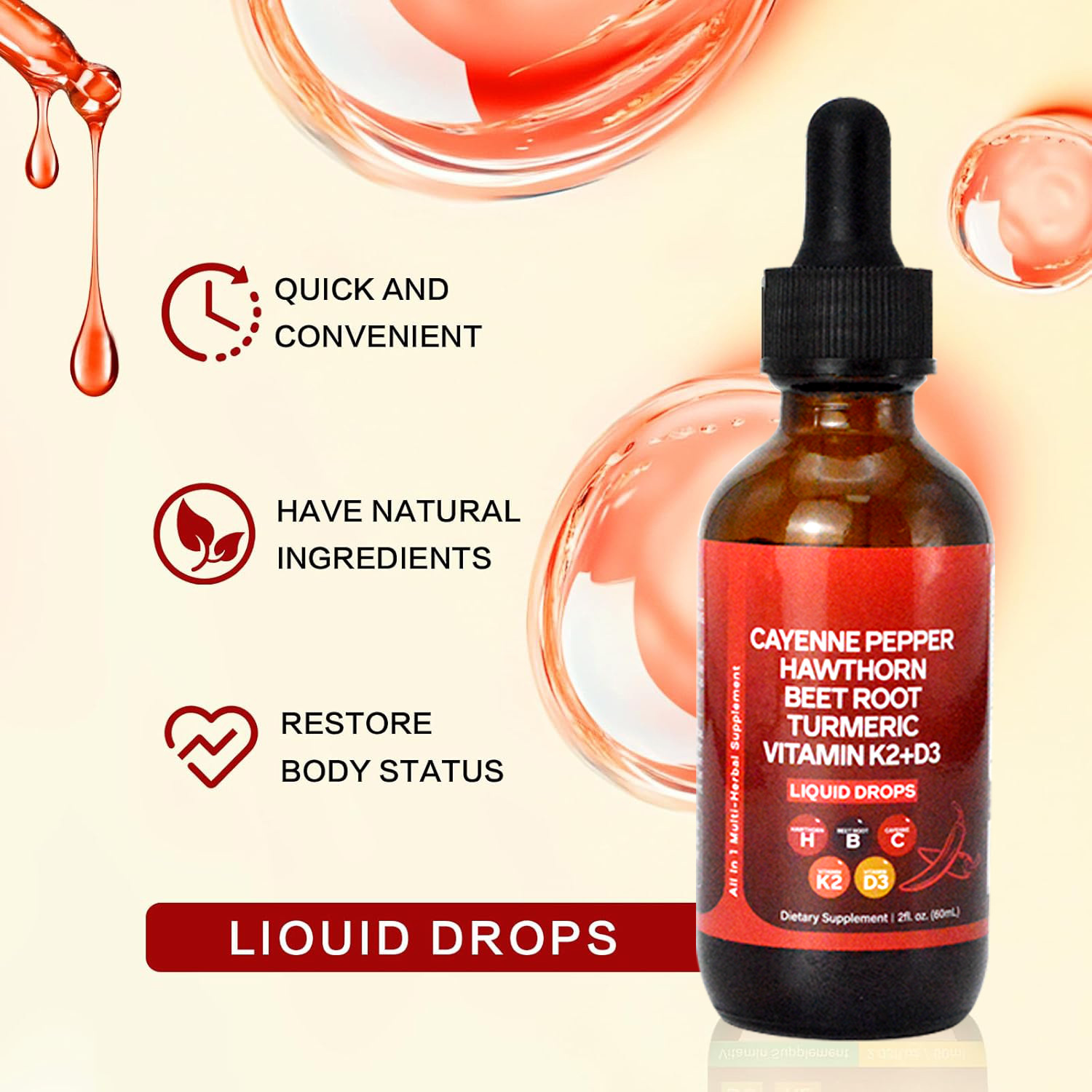 Gotas de pimienta de Cayenne l - Vitamin D3 K2 Drop reseña y precio