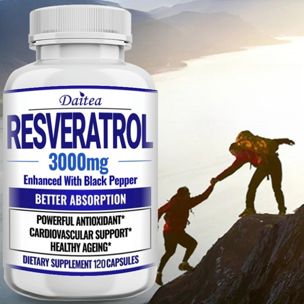 Cápsulas de Suplemento de Resv - Resveratrol Capsule Anti Aging reseña y precio